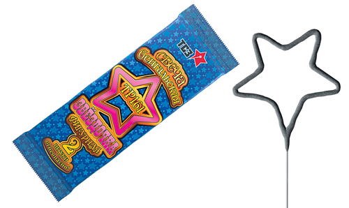  Бенгальские свечи фигурные 2 шт "Звездочка"  в Волгограде